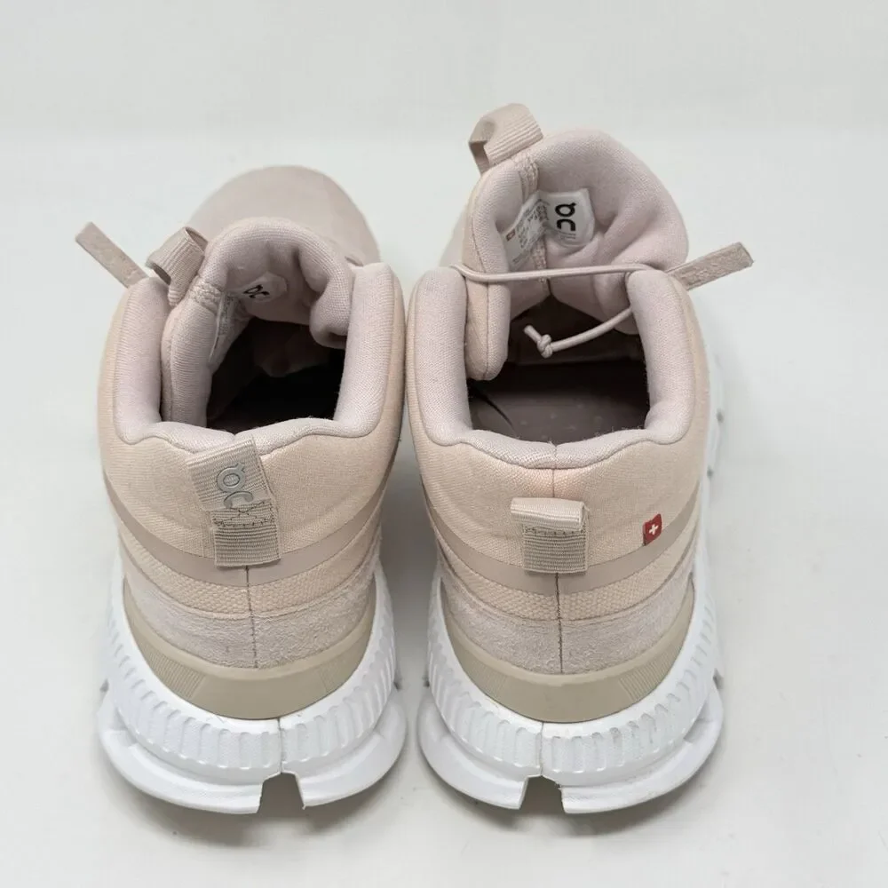 On Cloud Hi Glacier Running Hiking Shoes Womens 10.5 Monochrome Pink Suede